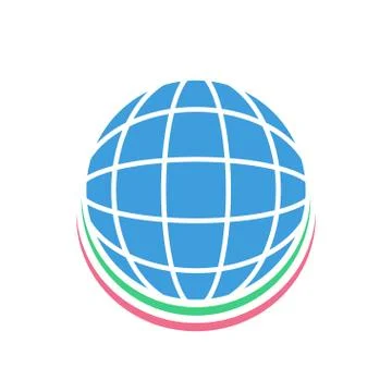 Web Globe Browser icon, modern flat design color sign vector Stock Illustration