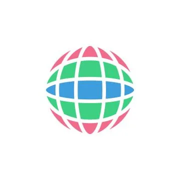 Web Globe Browser icon, modern flat design color sign vector Stock-Illustration