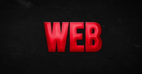 Web. Glossy red word animation Stock Footage 138147742
