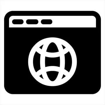Web glyph icon vector illustration isolated on white background Stock Illustration