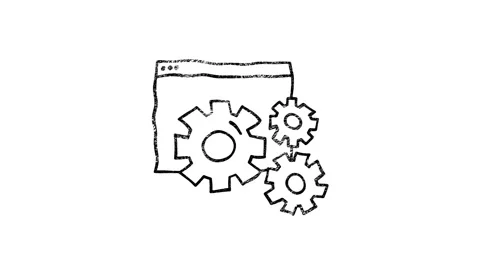 Web hand draw icon. Business. Email icon. Outline web icon. Motion graphics. Stock Footage 153859639