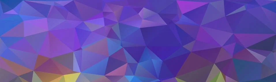 Web header background. Cool purple, blue abstract background of triangles. 스톡 일러스트