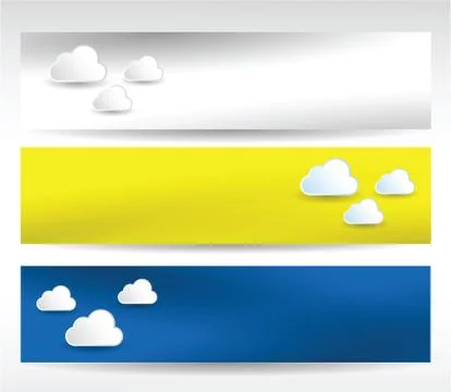 Web header clouds Stock Illustration