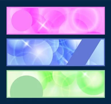 Web header vector set Stock Illustration