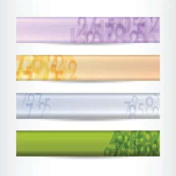 Web headers set Stock Illustration