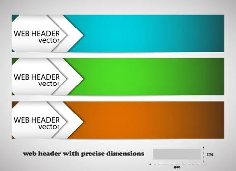 Web headers, set of vector banners Stock Illustration