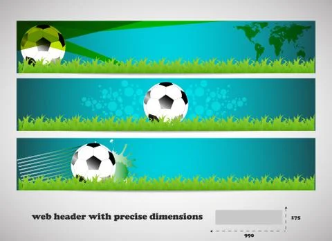Web headers, set of vector banners Stock Illustration