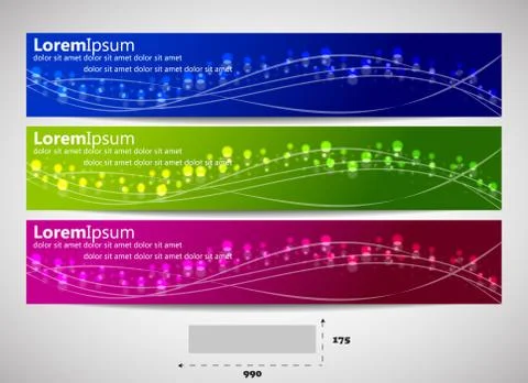 Web headers, set of vector banners Stock-Illustration