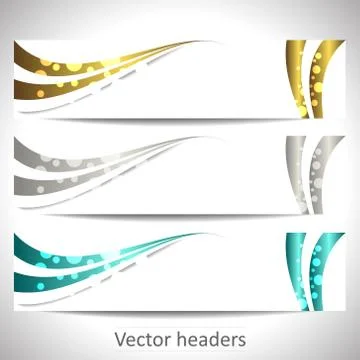 Web headers, set of vector banners Stock Illustration