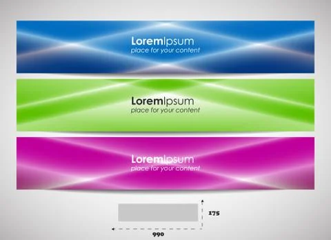 Web headers, set of vector banners Stock-Illustration