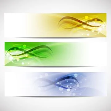 Web headers, set of vector banners Illustrazione stock