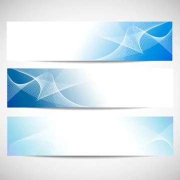 Web headers, set of vector banners Stock Illustration