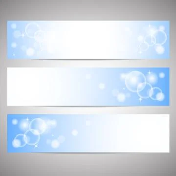 Web headers, set of vector banners Stock Illustration