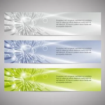 Web headers, set of vector banners Stock Illustration
