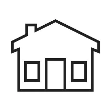 Web home flat icon for apps and websites Stock Illustration