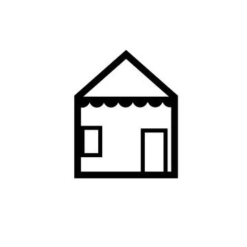 Web home flat icon for apps and websites Illustrazione stock