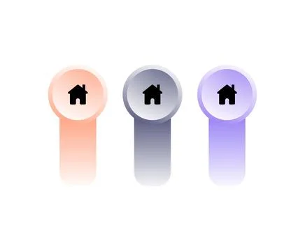 Web home icon set for websites and apps Stock Illustration