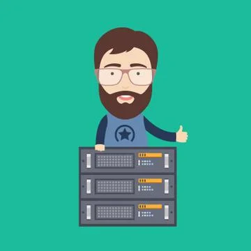 Web Hosting Administrator イラスト素材