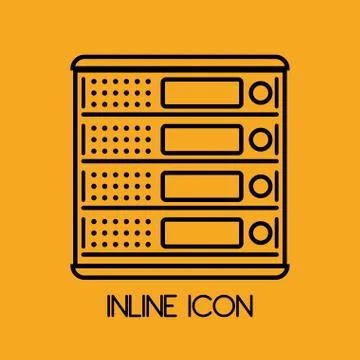 Web hosting and cloud computing Stock Illustration