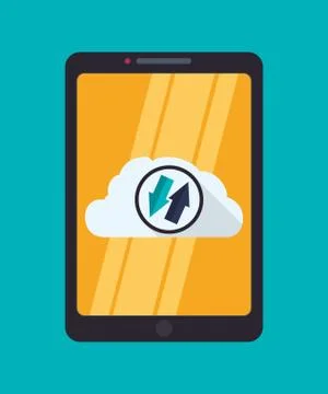 Web hosting and cloud computing Illustrazione stock