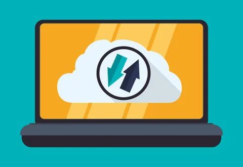 Web hosting and cloud computing Stock Illustration