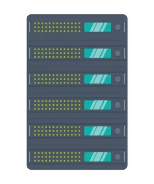 Web hosting and cloud computing Illustrazione stock