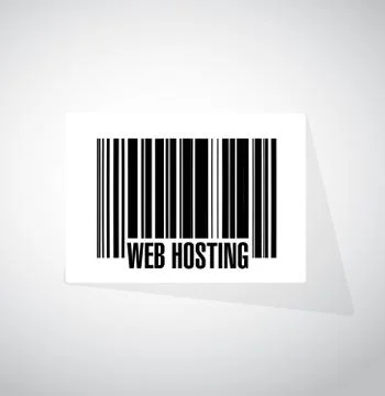 Web hosting barcode sign concept Stock-Illustration