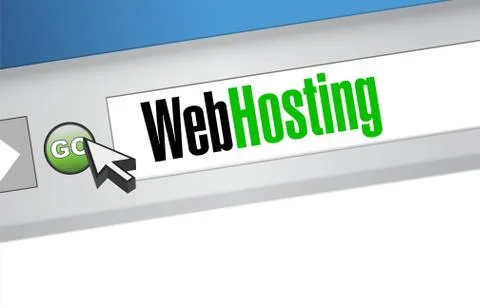 Web hosting browser illustration design Stock Illustration