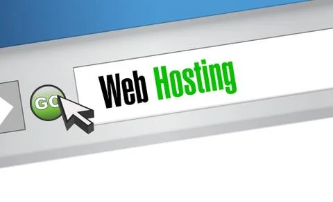Web hosting browser sign concept Illustrazione stock
