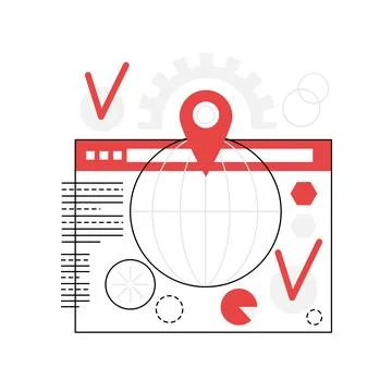 Web hosting center Stock Illustration