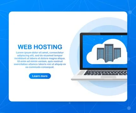 Web hosting concept with cloud computing icons design. Vector illustration. 스톡 일러스트