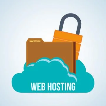 Web Hosting design. Data center  icon. Isolated illustration , vector Illustrazione stock