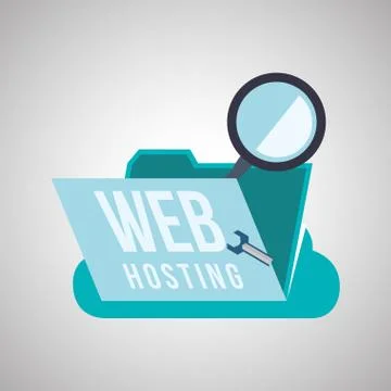 Web Hosting design. Data center  icon. Isolated illustration Stock Illustration