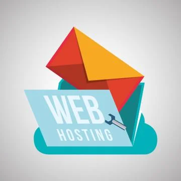 Web Hosting design. Data center  icon. Isolated illustration Stock Illustration