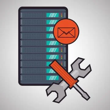 Web Hosting design. Data center  icon. Isolated illustration Illustrazione stock