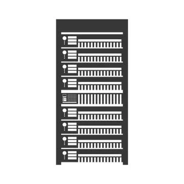 Web hosting icon. Data base design. Vector graphic Illustrazione stock