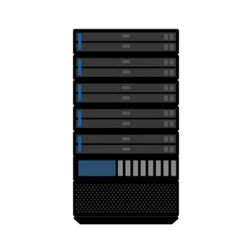 Web hosting icon. Data base design. Vector graphic Illustrazione stock