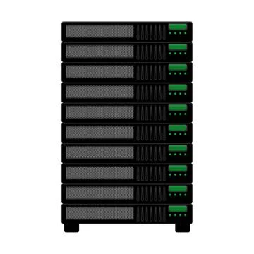 Web hosting icon. Data base design. Vector graphic Illustrazione stock