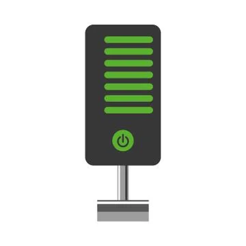 Web hosting icon. Data base design. Vector graphic Illustrazione stock