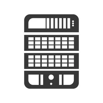 Web hosting icon. Data base design. Vector graphic Stock Illustration