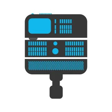 Web hosting icon. Data base design. Vector graphic Illustrazione stock