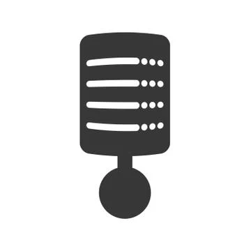 Web hosting icon. Data base design. Vector graphic Illustrazione stock