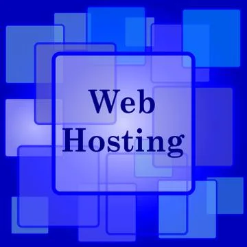 Web hosting icon. Internet button on abstract background.. Stock Illustration