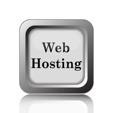 Web hosting icon. Internet button on white background.. Stock Illustration