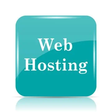 Web hosting icon. Internet button on white background.. Stock Illustration