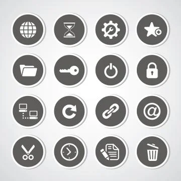 Web hosting icons Stock Illustration