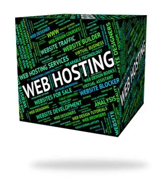 Web Hosting Means Net Webhost And Text Stock Illustration
