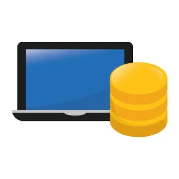 Web hosting or data center related icons image 库存插图