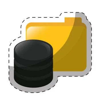Web hosting or data center related icons image 库存插图