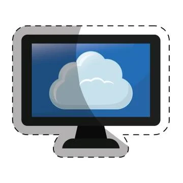 Web hosting or data center related icons image 스톡 일러스트